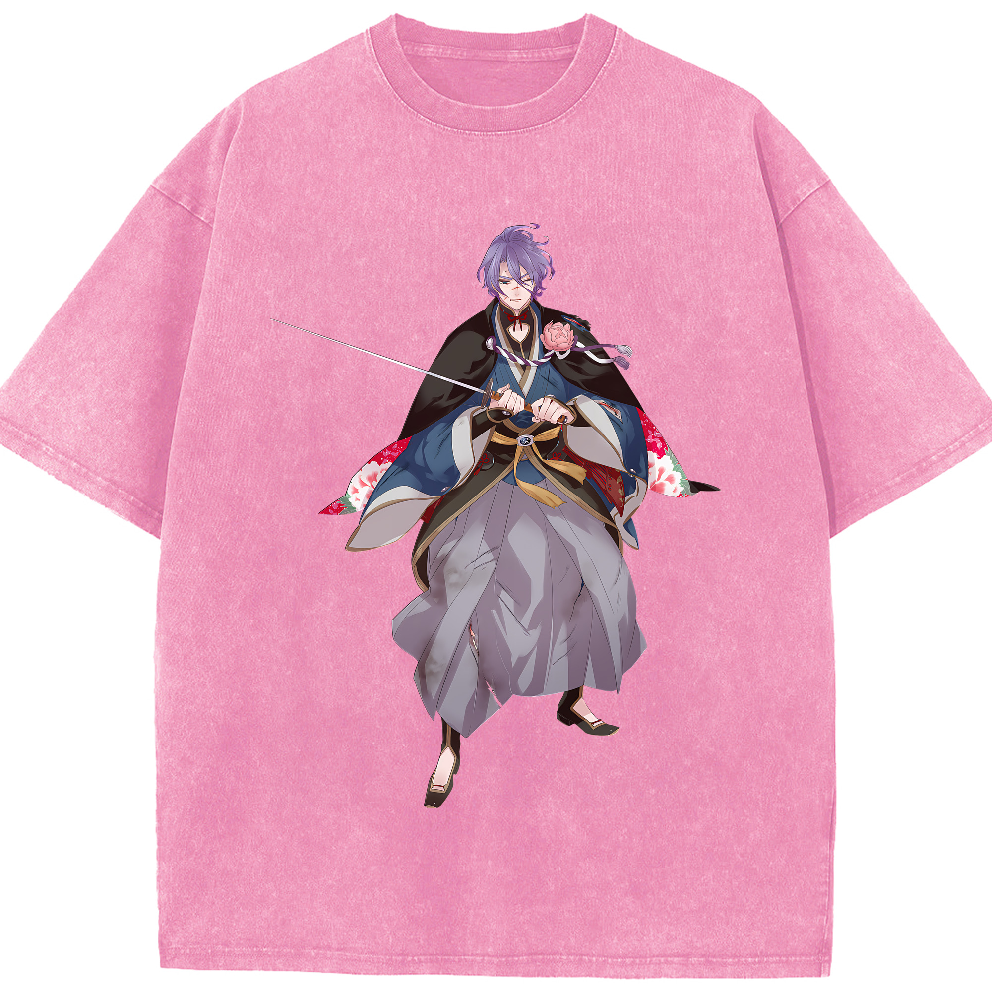 （画像用） 刀剣乱舞 Touken Ranbu 綿100% ヴィンテージ風 半袖Tシャツ（フロントプリント）